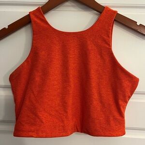 Outdoor Voices OV Tri color v back sports bra crop top EUC Size small